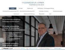 Tablet Screenshot of medienagentur-werner.de